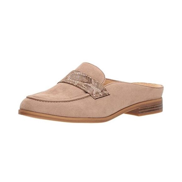 Naturalizer Womens Mattie Fabric Closed Toe Slide, Tan Micro/Snake, Size 7.5 - Picture 1 of 5